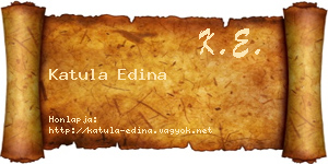 Katula Edina névjegykártya